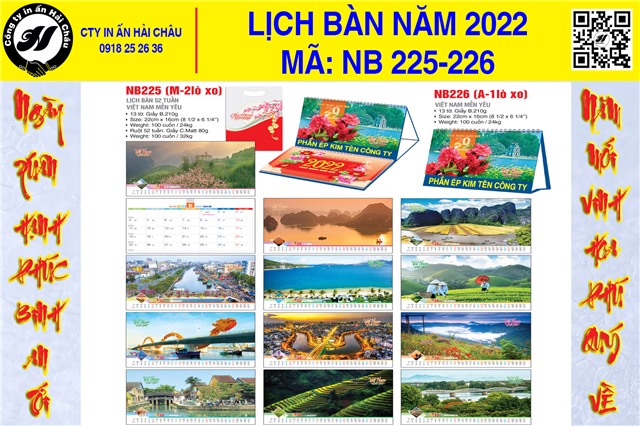 Lịch Bàn NB-225-226