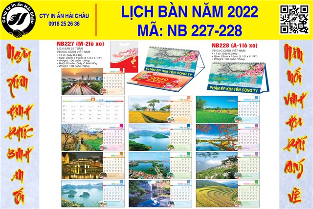 Lịch Bàn NB-227-228