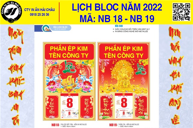 Lịch Bloc NB 18 - 19