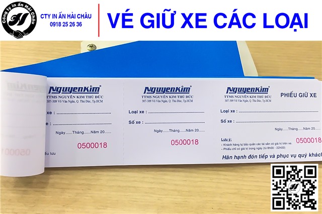 Vé giữ xe - 01